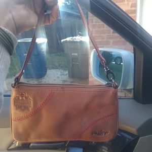 Rawlings brown leather wristlet